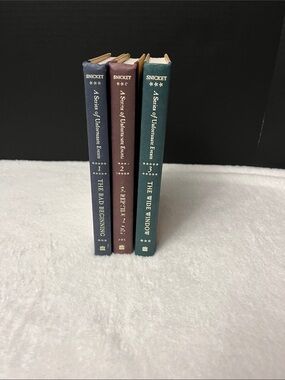A Series of Unfortunate Events  3 Hardcover Book Set/First Edition